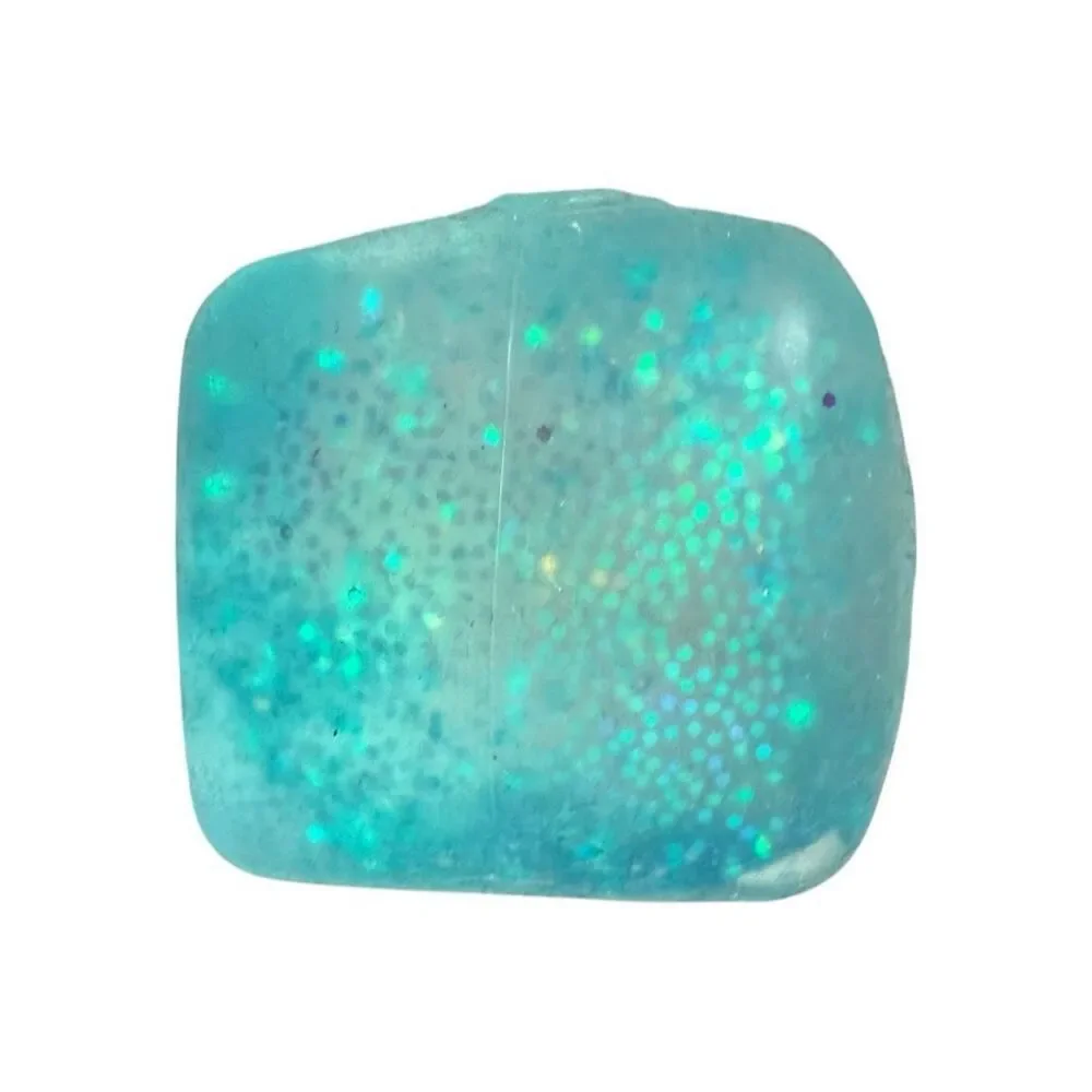 NeeDoh Fat Brain Ice Cube Novelty Squeeze Blue Glitter Sensory Toy